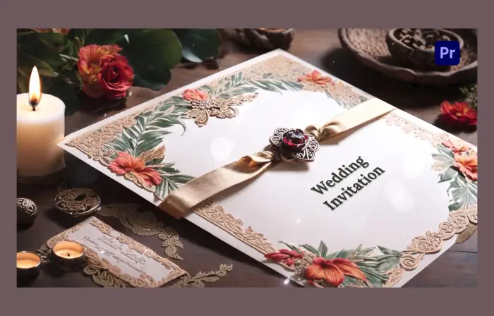 Modern 3D Design Colorful Classic Wedding Invitation Slideshow